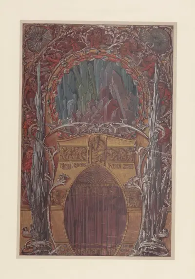 Naturalistiska dekorationsmålningar Pl.4 av Anton Seder