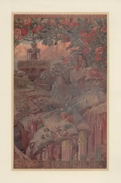 Naturalistiska dekorationsmålningar Pl.5 av Anton Seder