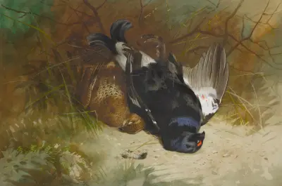 Stilleben med ett par orrar av Archibald Thorburn