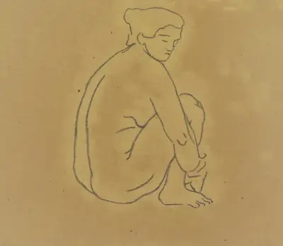Auf dem Boden hockende Frau av Aristide Maillol