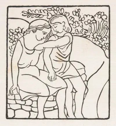 Daphnis und Chloe; Daphnis und Chloe beim Spiel von Aristide Maillol