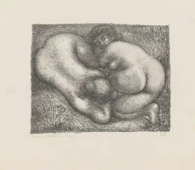 Dvě ženy v trávě, Aristide Maillol