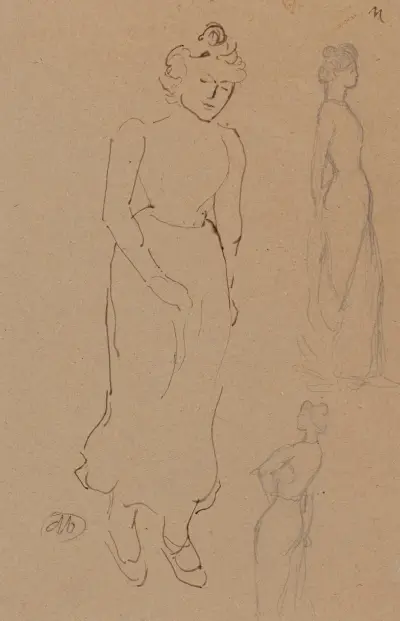 Studie av stående kvinna av Aristide Maillol