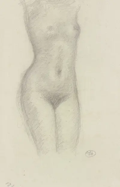 Female nude (torso) from the front, ca. 1935 av Aristide Maillol