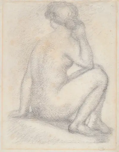 Sittande kvinnlig nakenmodell av Aristide Maillol