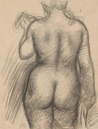 Kvinna med halsduk, sedd bakifrån av Aristide Maillol