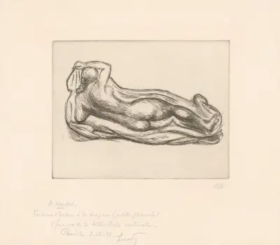 Liegende Frau mit Draperie von Aristide Maillol