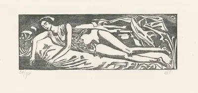 Femme étendue sur une draperie, Aristide Maillol
