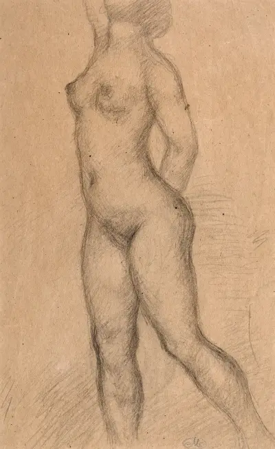 Femme nue debout de profil av Aristide Maillol