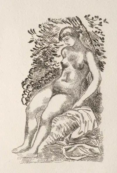 Illustration for a Poem by Pierre de Ronsard, Aristide Maillol