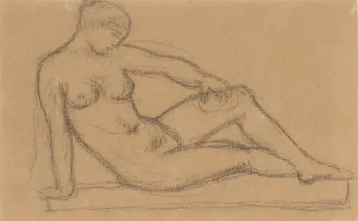 Akt sittande av Aristide Maillol