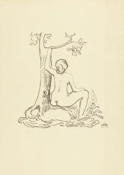 Akt sedící u stromu, Aristide Maillol