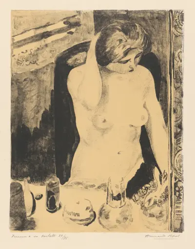 Femme à sa toilette av Armand Apol