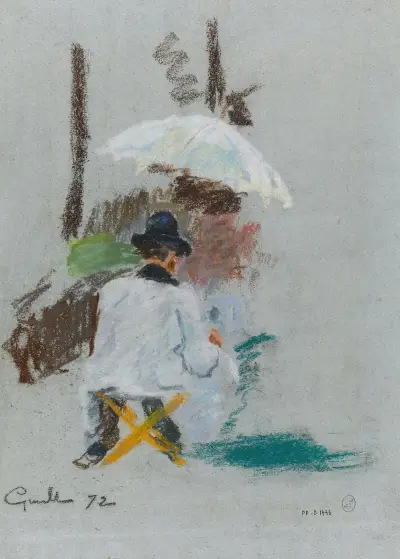 Konstnär vid sitt staffli av Armand Guillaumin