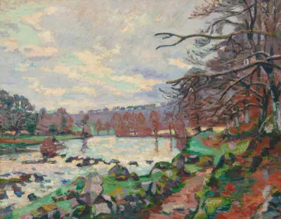 Barrage De Genetin, Crozant, 1898 av Armand Guillaumin