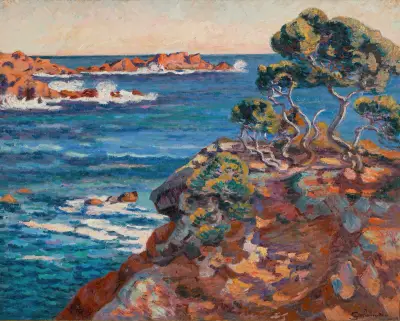 Havsstranden vid Agay av Armand Guillaumin