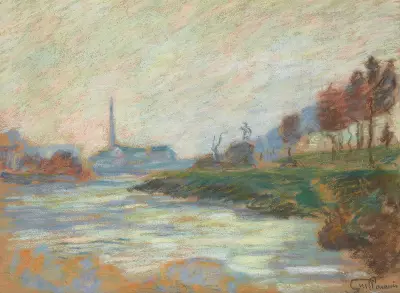 Marnes och Seines sammanflöde, Île-de-France av Armand Guillaumin