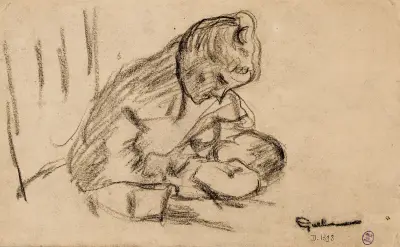 Stillende Frau von Armand Guillaumin