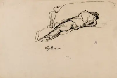 Liggande man av Armand Guillaumin