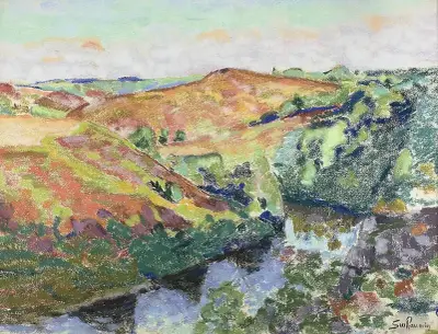 Landskap i Crozant av Armand Guillaumin