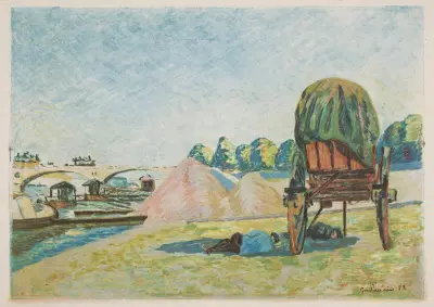 Landskap med kärra av Armand Guillaumin