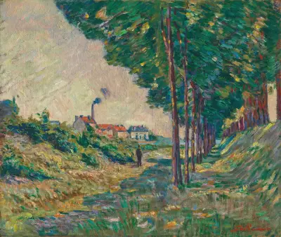 Le chemin de halage à Charenton, Ile de France av Armand Guillaumin