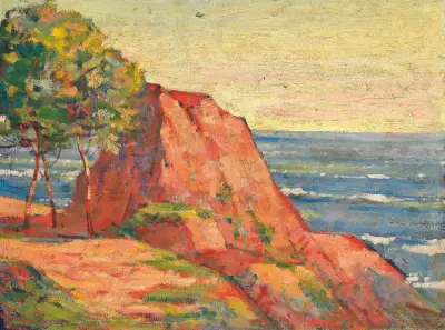 De röda klipporna vid Agay av Armand Guillaumin