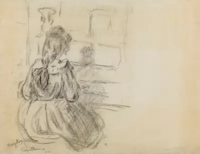 Margoton am Klavier von Armand Guillaumin