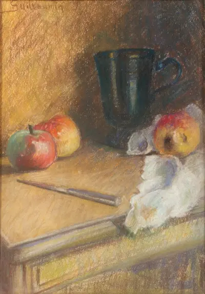 Stilleben med äpplen av Armand Guillaumin