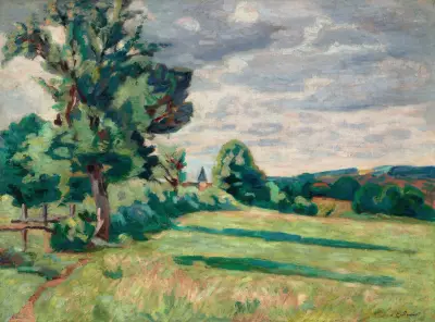 Betesmarker vid lador, Crozant av Armand Guillaumin