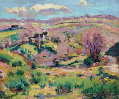 Landskap från Creuse, om våren av Armand Guillaumin
