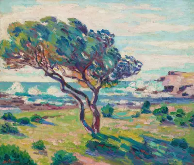 Landskap från Midi, utsikt från Le Brusc av Armand Guillaumin