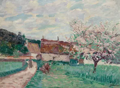 Blühende Gärten in Damiette von Armand Guillaumin