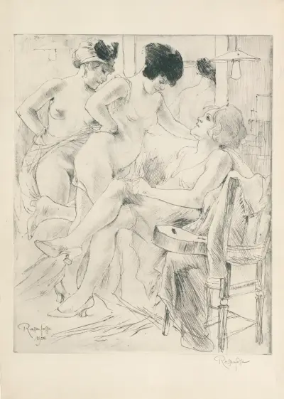 Kleedkamers vrouwen av Armand Rassenfosse