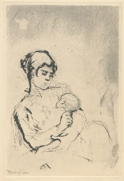 Mor och barn av Armand Rassenfosse