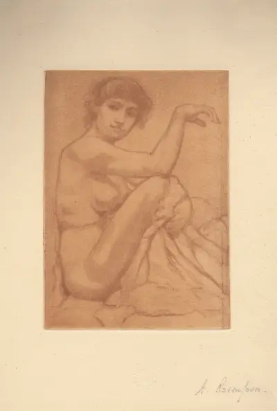 Naakt in bed., Armand Rassenfosse