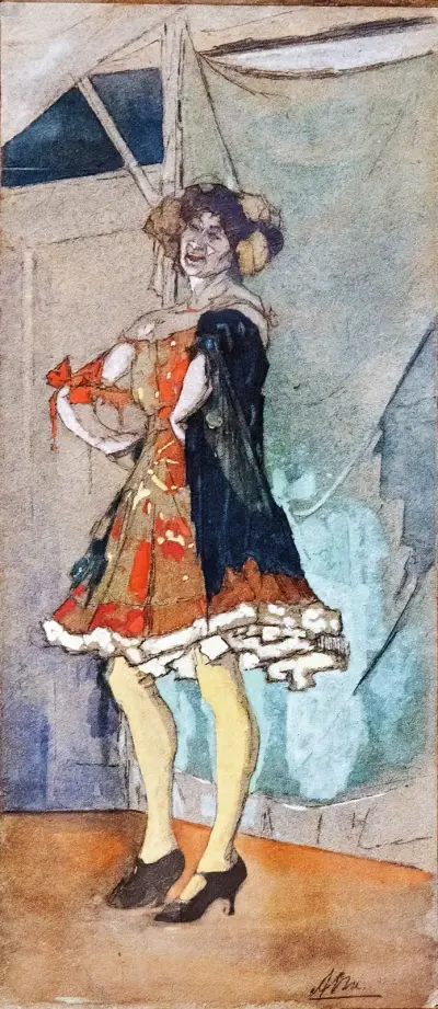 On the stage of a traveling circus, Armand Rassenfosse