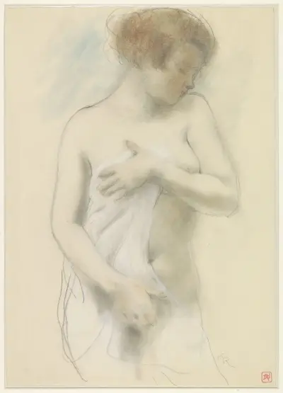 Standing naked woman av Armand Rassenfosse