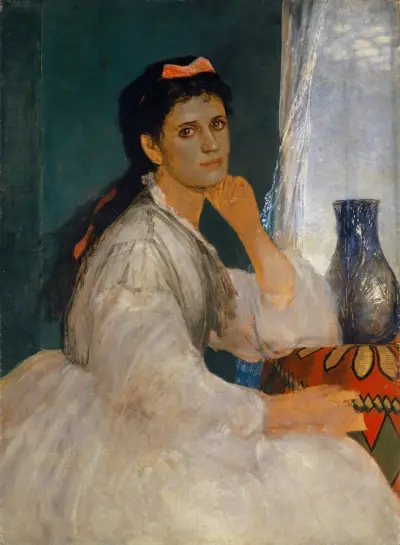 Portrait of Clara Böcklin, Eldest Daughter of the Artist av Arnold Böcklin