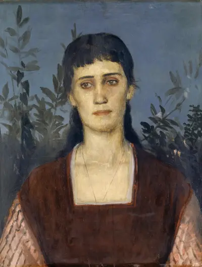 Portrait of Clara Bruckmann-Böcklin, Eldest Daughter of the Artist av Arnold Böcklin