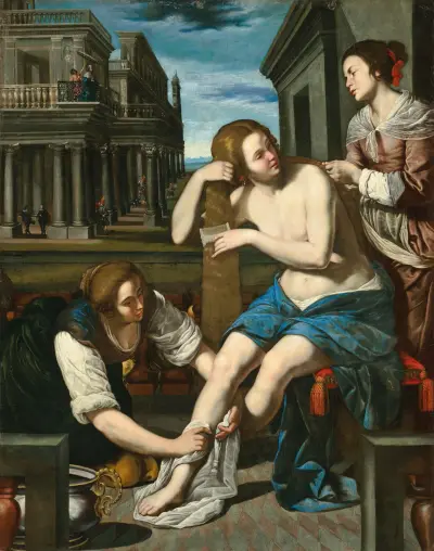 Bathsheba at her bath av Artemisia Gentileschi
