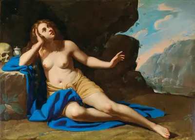 Mary Magdalene In Ecstasy Ii av Artemisia Gentileschi