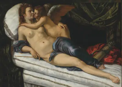 Venus and Cupid av Artemisia Gentileschi