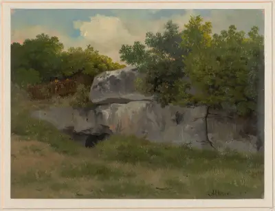 Entrance to a cave near Albano av Arthur Blaschnik