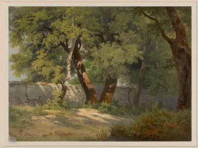 Forest road in Albano av Arthur Blaschnik