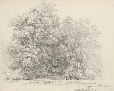 Fontäne in den Gärten der Villa Borghese in Rom von Arthur Blaschnik