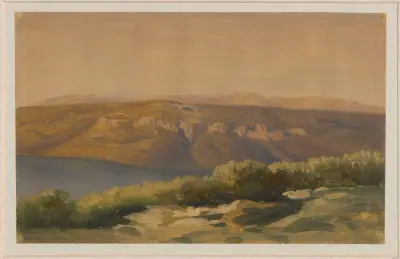 Hügeliges Seeufer von Arthur Blaschnik