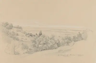Landskap i närheten av Ariccia av Arthur Blaschnik