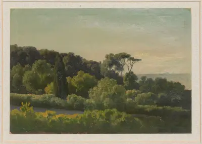 Wiesenlandschaft am Albaner See von Arthur Blaschnik