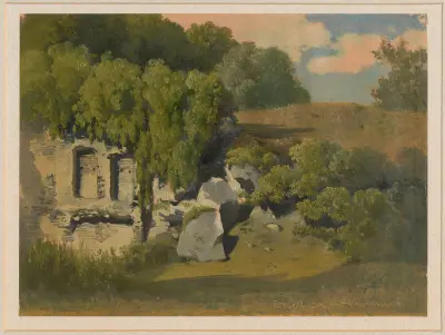 Overgrown ruins in Albano av Arthur Blaschnik